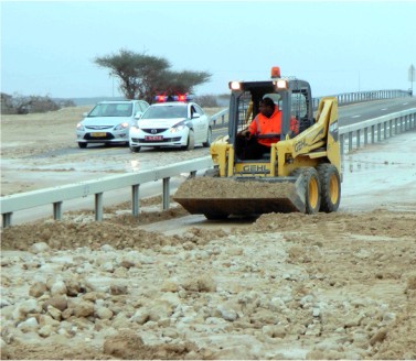 וידיאו ותמונות: ברד, גשם ושטפונות באזור הערבה