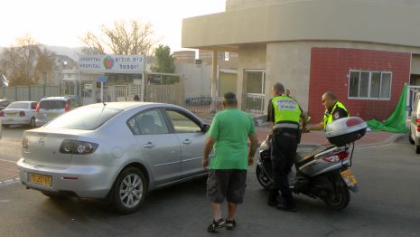 תאונה בפתח בית החולים