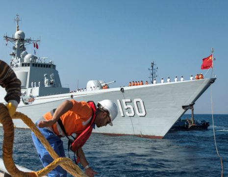 לראשונה: ספינת מלחמה סינית במפרץ אילת