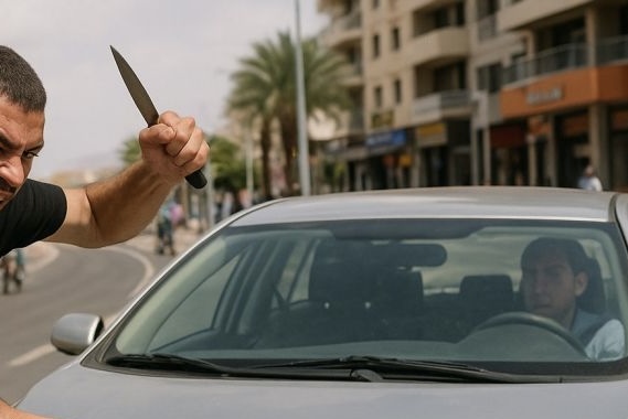 נעצר לאחר שנופף בסכין ואיים על זוג תושבים ליד קניון מול הים באילת