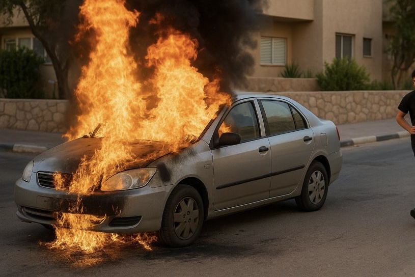 צעיר מאילת חשוד בהצתת רכב על רקע סכסוך