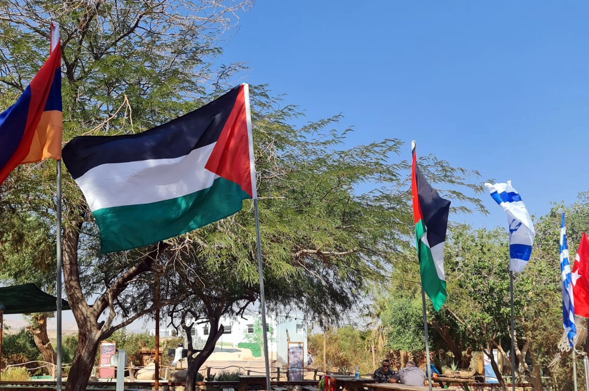 דגל פלסטין הונף באילת