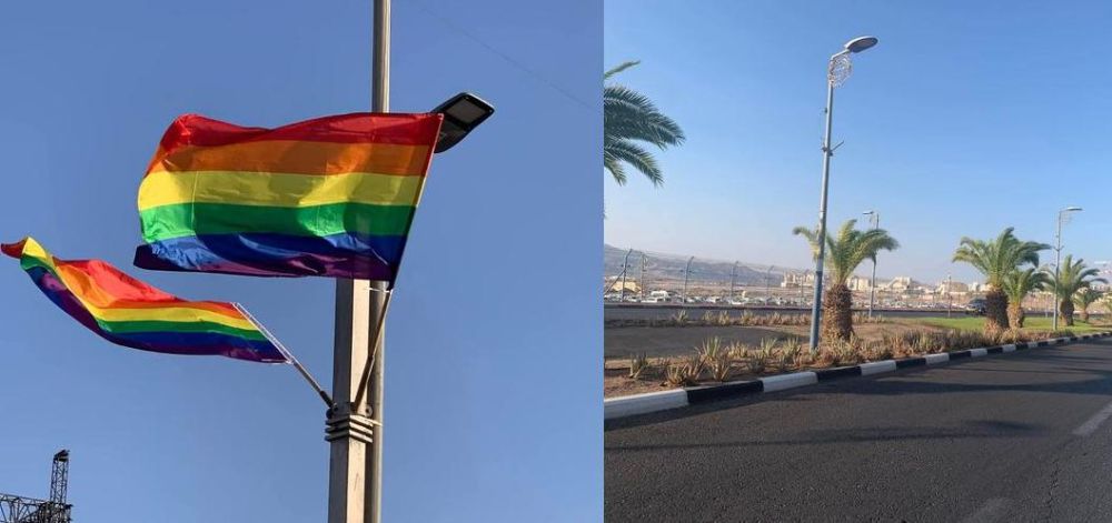פרסום ראשון: שלושה תלמידי ישיבה באילת נעצרו בחשד שהסירו דגלי גאווה שנתלו בעיר