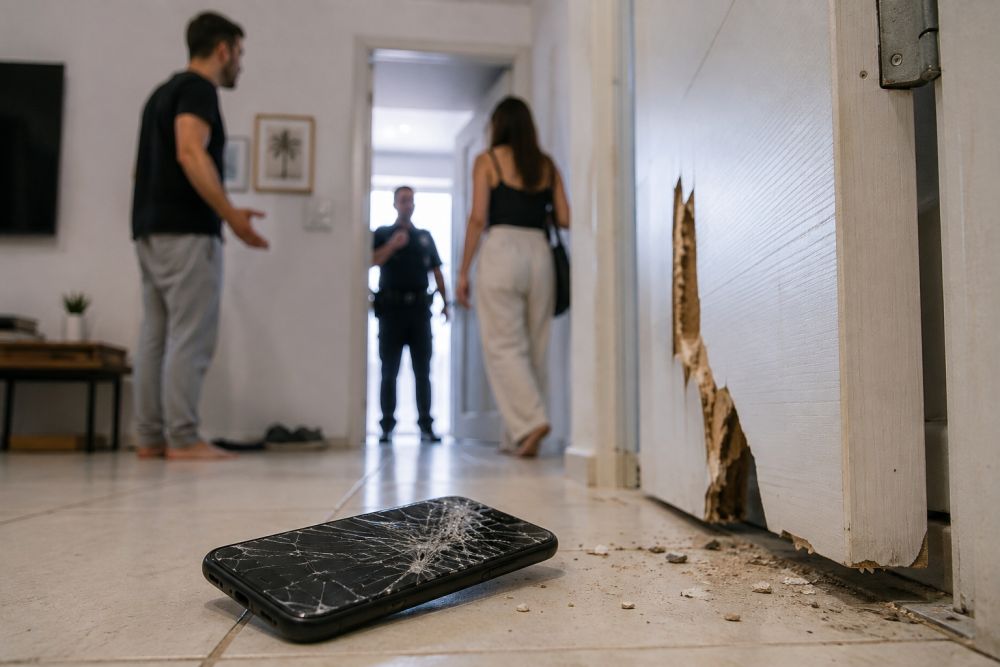 חשד באילת: איים להרוג את בת זוגו ושבר את הטלפון והדלת בבית