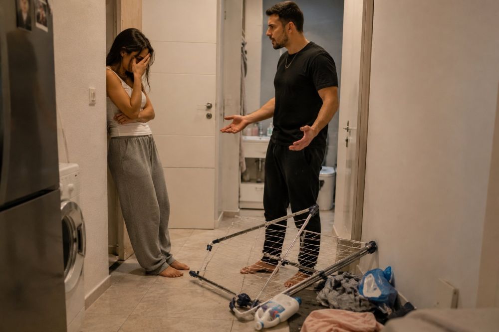 חשד לאלימות מתמשכת נגד בת זוג באילת: ׳׳השליך עליה מתקן כביסה וריסס את בגדיה באקונומיקה׳׳