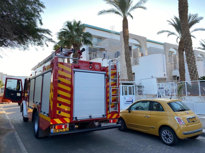 שריפה באזור התיירות באילת
