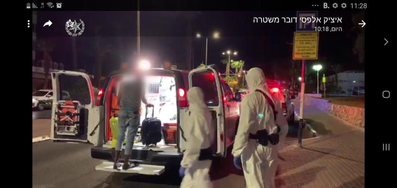 כוח משטרה פינה חולה קורונה באילת 