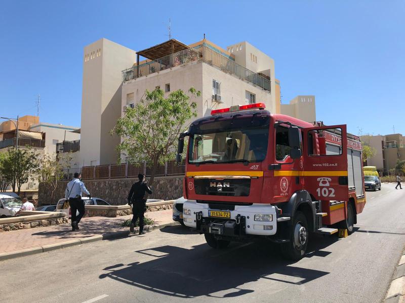 שריפה ברחוב דרך הרים באילת