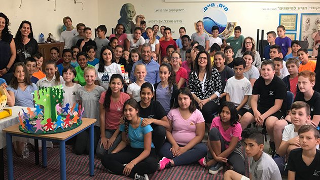 תלמידי בית ספר ’עציון גבר’ מעורבים