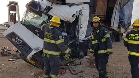 יום לאחר התאונה הקטלנית  בכביש 90 סמוך ליוטבתה  תאונה חזיתית סמוך לחצבה 