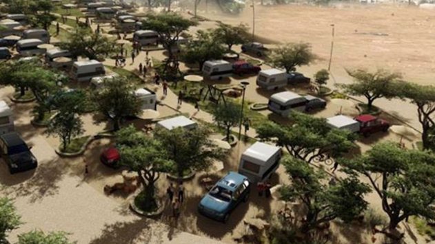 החלו העבודות לבניית מתחם  הקרוואנים בחוף מפרץ השמש