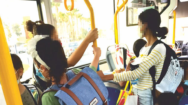 בהעדר מקום - לא כל ילדי מהגרי  העבודה מועלים בבוקר לאוטובוסים