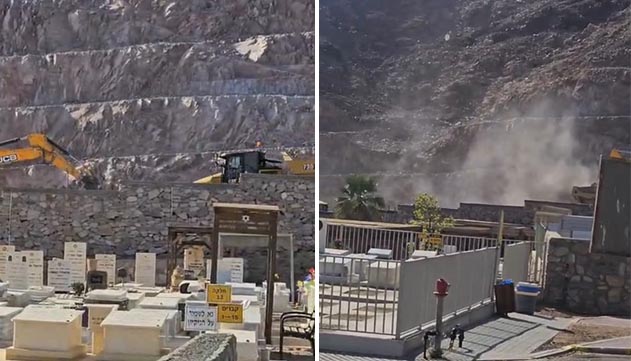 אבק חונק את בית העלמין והשכונות:  ׳׳קבלנים לא עומדים בדרישות איכות הסביבה׳׳