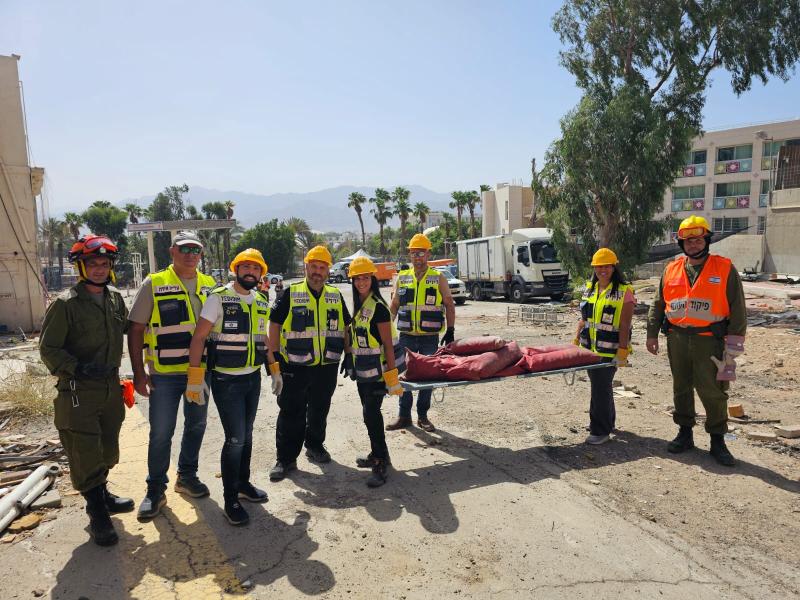ידידים סניף אילת השתתפו הבוקר בתרגיל ביטחוני