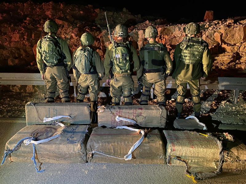 כוחות צה''ל סיכלו הברחת סמים בשווי של כ-6 מיליון ש''ח מגבול מצרים