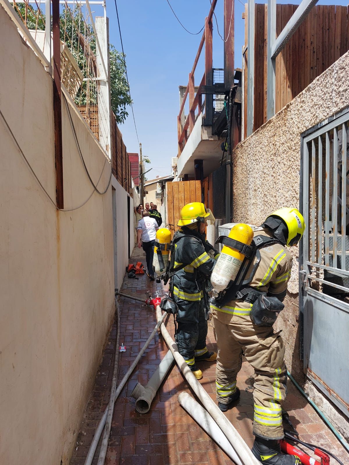 חילוץ דיירת משריפה בשכונה א׳ באילת