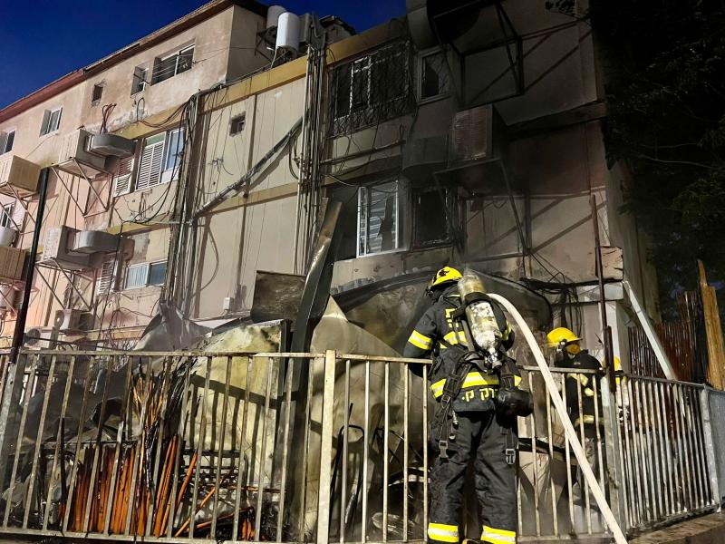 שריפה בבניין מגורים ברחוב החורב באילת