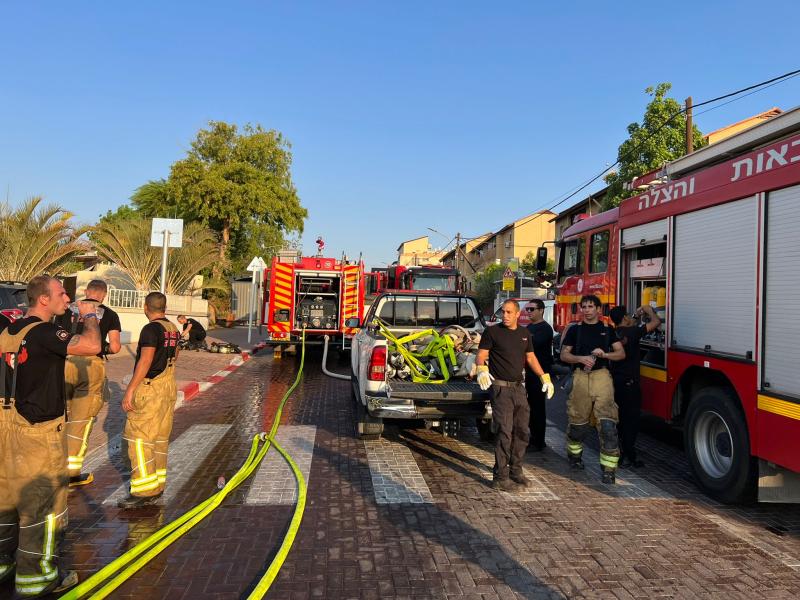 שני נפגעים בשריפה בשכונת הדקל באילת