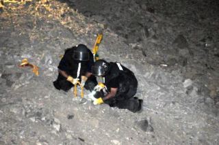 תמונות: כוחות הביטחון מטפלים בשרידי הקטיושה