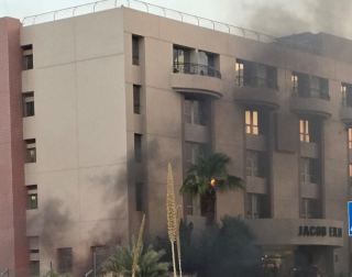 צפו: כטב׳׳ם פגע בלב אזור המלונות של אילת