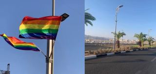 פרסום ראשון: שלושה תלמידי ישיבה באילת נעצרו בחשד שהסירו דגלי גאווה שנתלו בעיר