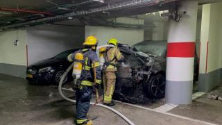 צפו: שריפה בחניון תת קרקעי ב״גולף רזידנס״ באילת