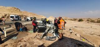צפו: הרוג - פצועה בינוני ופצוע קל בתאונה בכביש 90