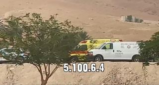 צפו: פצוע בינוני בתאונת דרכים בכביש 90