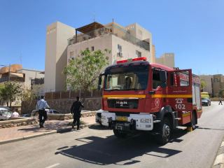 שריפה ברחוב דרך הרים באילת