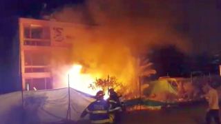 כוחות הכיבוי הצילו את מלון 'הסלע האדום'