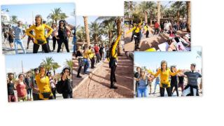 שמש, ים, מוסיקה וריקודים dancing_eilat# מסיבת אזניות בתנועה
