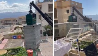 להתעורר עם פח אשפה  תקוע לך מול הפנים
